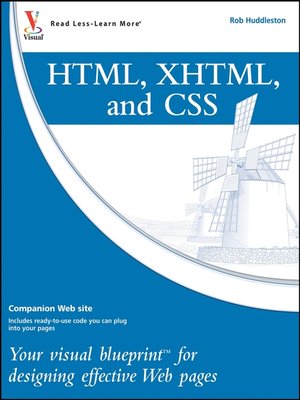 cover image of HTML, XHTML, and CSS